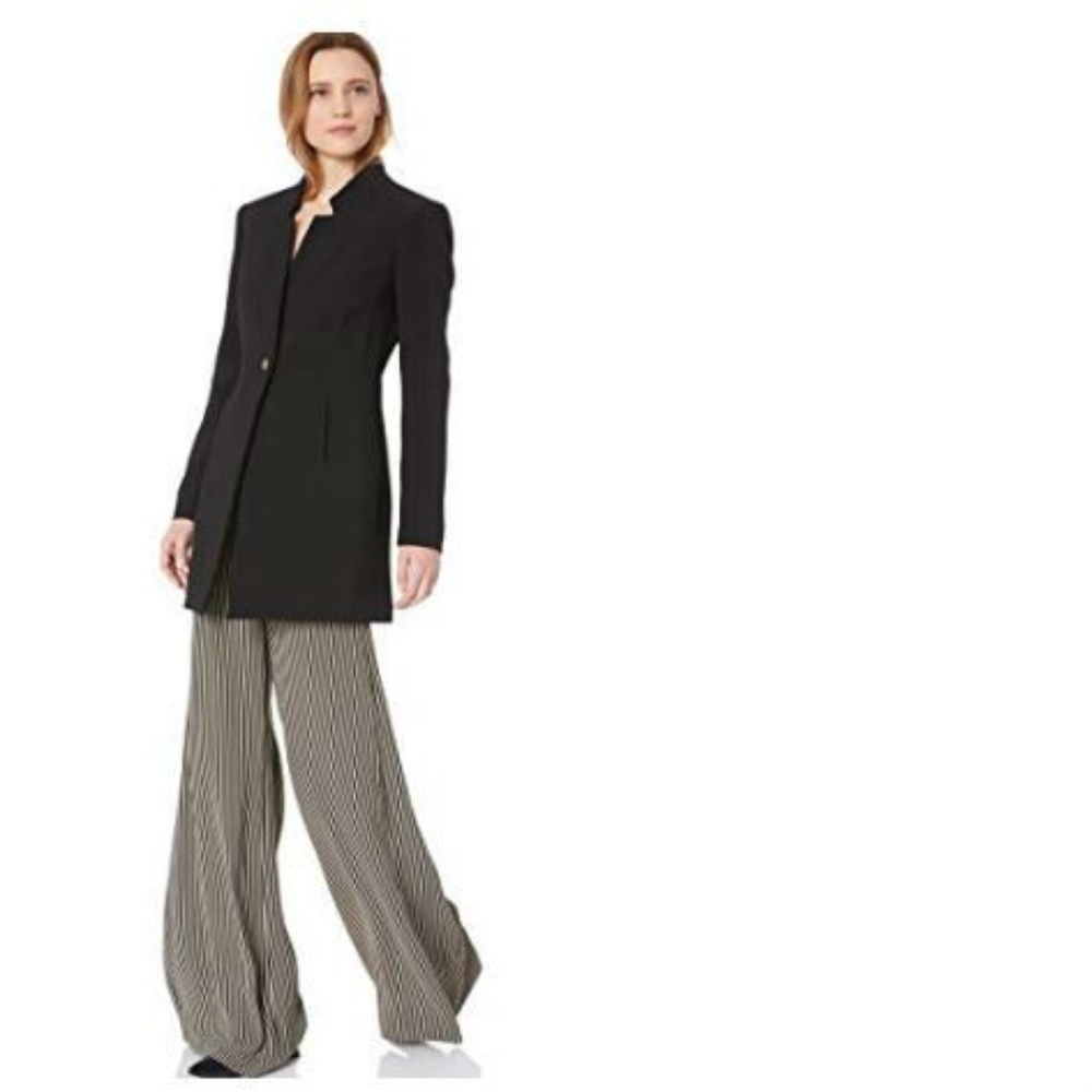 Nine West Women's Notch Collar Crepe Jacket - Picture 2 of 4